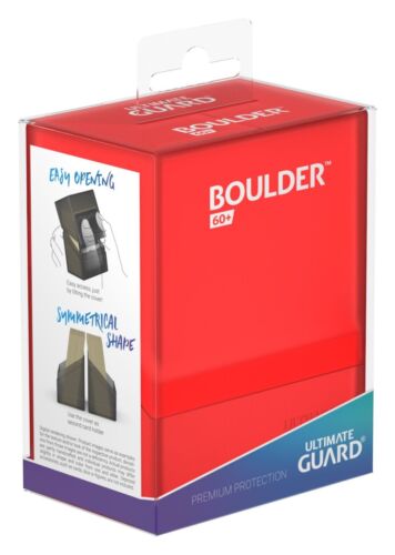 Ultimate Guard 60+ Boulder Standard Size Deck Case Box Ruby