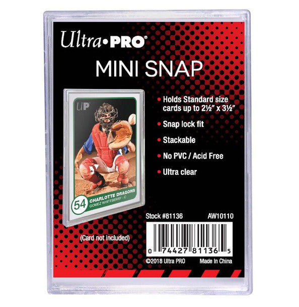 Ultra Pro Full Sized Recessed Snap Card Holder For Standard Size Cards