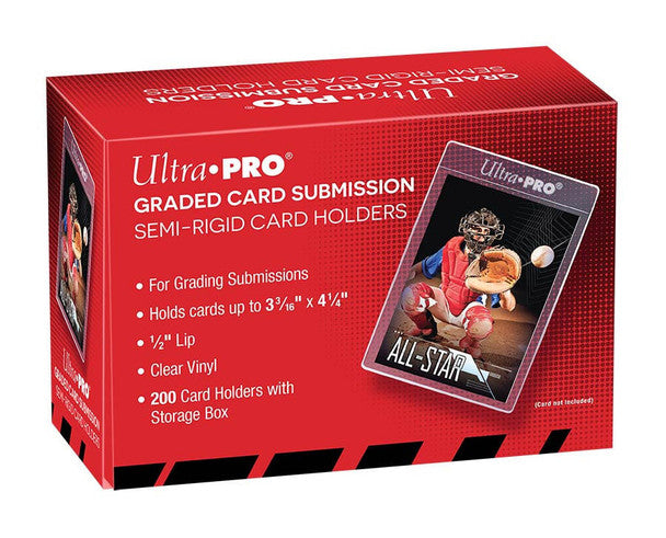 Ultra Pro Semi Rigid Tall Card Holders (Box of 200) Graded Card Submission Size