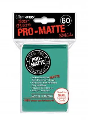Pro-Matte Small Deck Protectors - Aqua (60-Pack)
