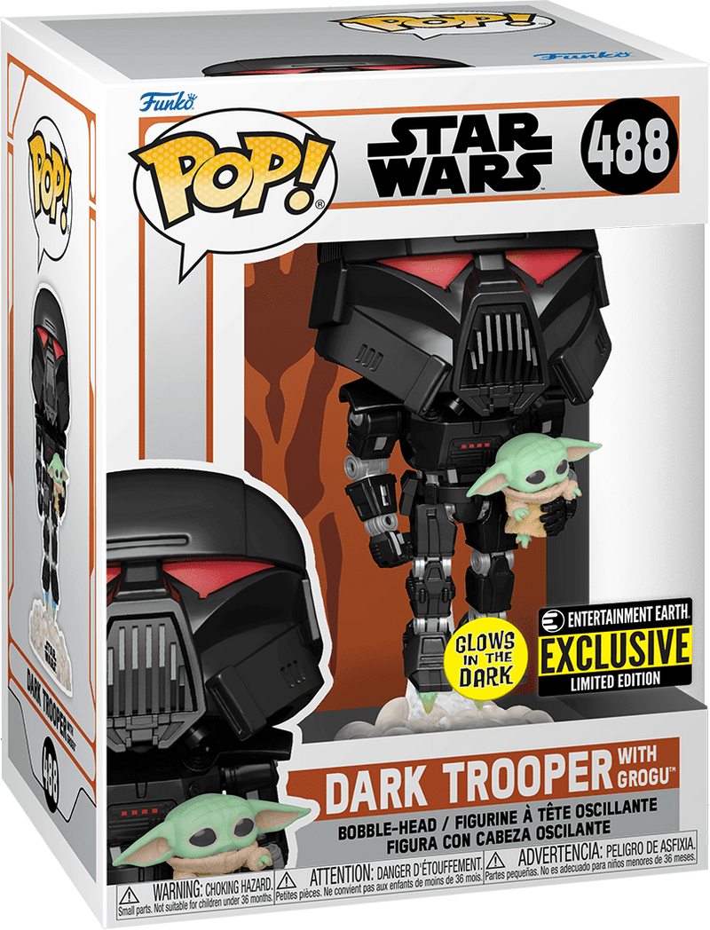 Star Wars Dark Trooper With Grogu Pop! Vinyl Figure