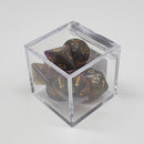 Critical Hit Collectibles - Shimmering Galaxy Black/Purple/Yellow Polyhedral Dice with Gold Numbers - (7-Pack)