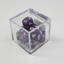 Critical Hit Collectibles - Opaque Purple Polyhedral Dice with White Numbers - (7-Pack)