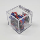 Critical Hit Collectibles - Multi-layer Black/Blue/Red Polyhedral Dice with Gold Numbers - (7-Pack)