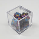 Critical Hit Collectibles - Multi-layer Black/Blue/Purple Polyhedral Dice with Gold Numbers - (7-Pack)