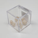 Critical Hit Collectibles - Marbled White Mini-Polyhedral Dice with Gold Numbers - (7-Pack)