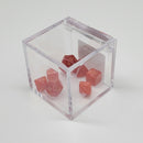 Critical Hit Collectibles - Marbled Red Mini-Polyhedral Dice with Gold Numbers - (7-Pack)