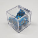 Critical Hit Collectibles - Marbled Teal Polyhedral Dice with Gold Numbers - (7-Pack)