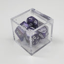 Critical Hit Collectibles - Marbled Purple Polyhedral Dice with White Numbers - (7-Pack)