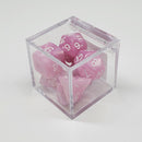 Critical Hit Collectibles - Marbled Pink Polyhedral Dice with White Numbers - (7-Pack)