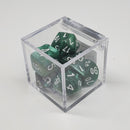 Critical Hit Collectibles - Marbled Green Polyhedral Dice with White Numbers - (7-Pack)