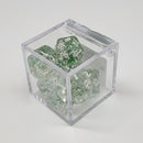 Critical Hit Collectibles - Glitter Green Polyhedral Dice with White Numbers - (7-Pack)