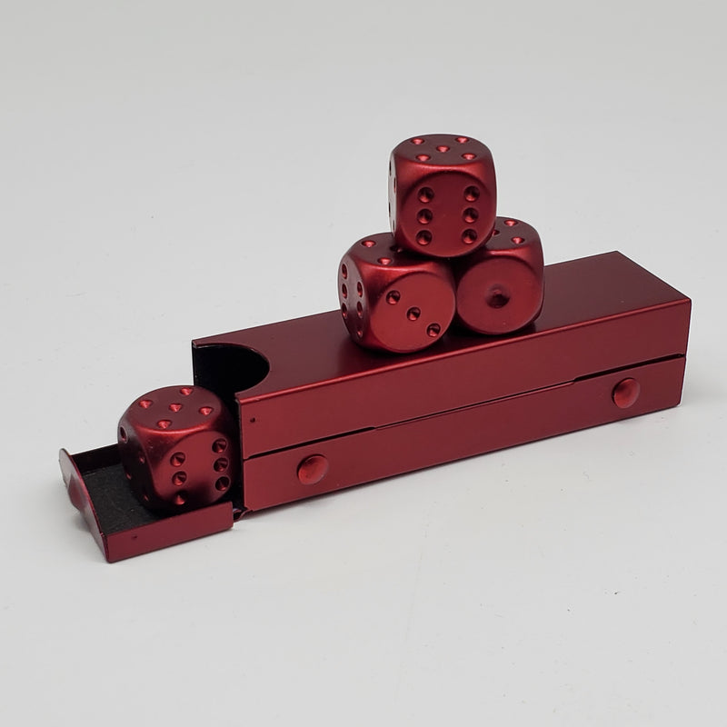 Critical Hit Collectibles - Red Metal D6 - (5-Pack)