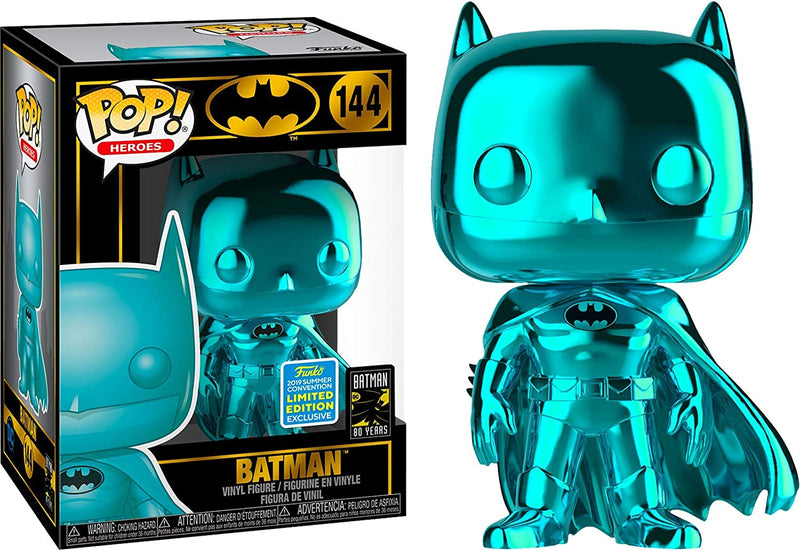 DC Heroes Batman 80th Batman Blue Chrome Pop! Vinyl Figure