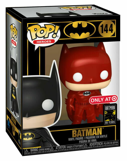 DC Heroes Batman 80th Batman Red Chrome Pop! Vinyl Figure