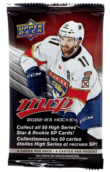 2022-23 Upper Deck NHL MVP Hockey Trading Card BLASTER Pack [6-Cards]