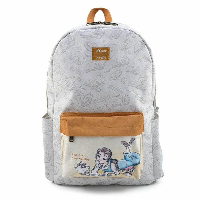 Loungefly Disney Beauty and the Beast Belle Reading Nylon Backpack