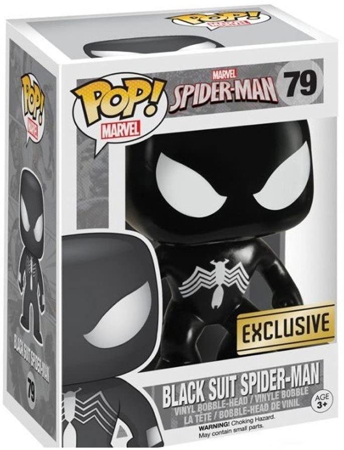 Marvel Black Suit Spider-Man Exclusive Pop! Vinyl Figure