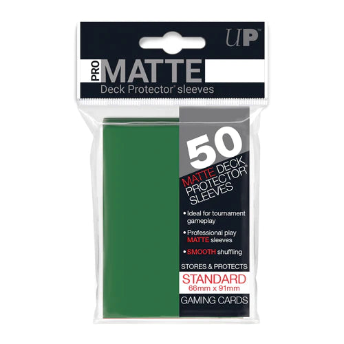 Ultra Pro 50 Matte Green Deck Protector Sleeves