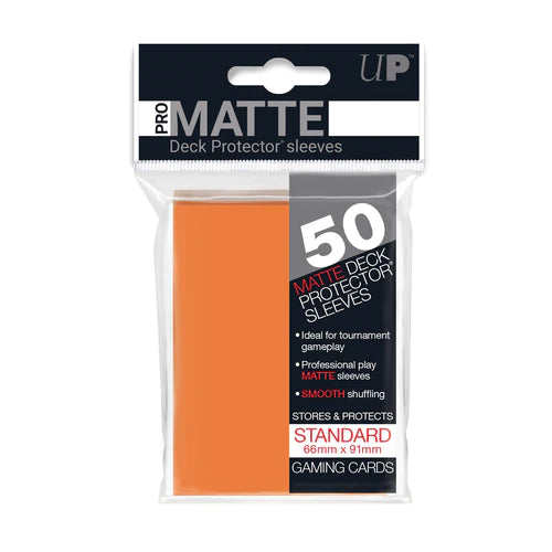 Ultra Pro 50 Matte Orange Deck Protector Sleeves