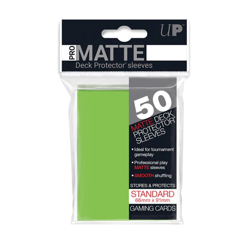 Ultra Pro 50 Matte Lime Green Deck Protector Sleeves