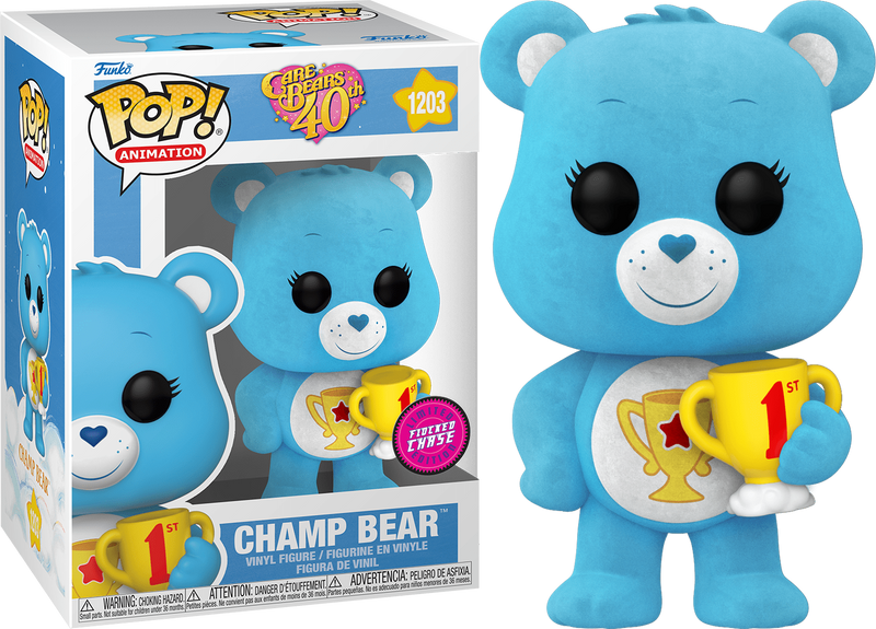 Care Bears Champ Bear (Flocked) Pop! Vinyl Figure