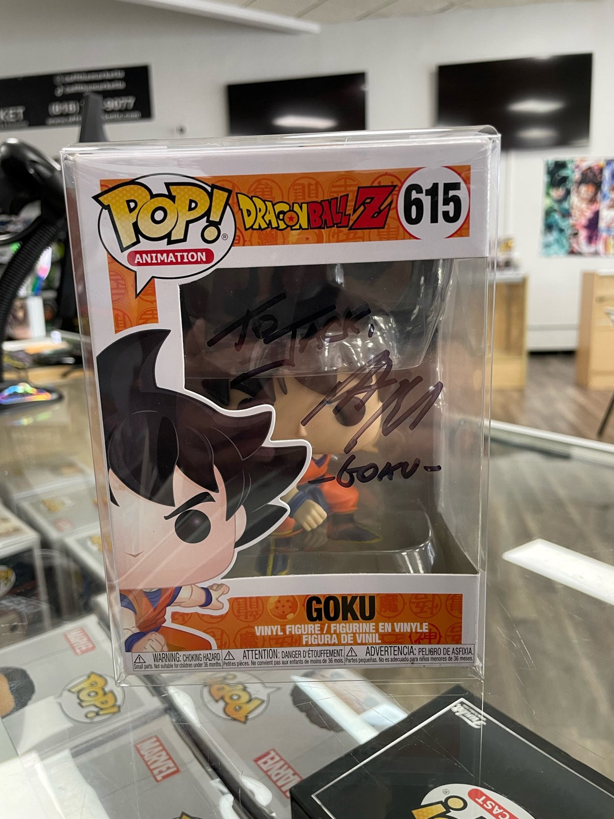 Goku signed Funko on sale pop