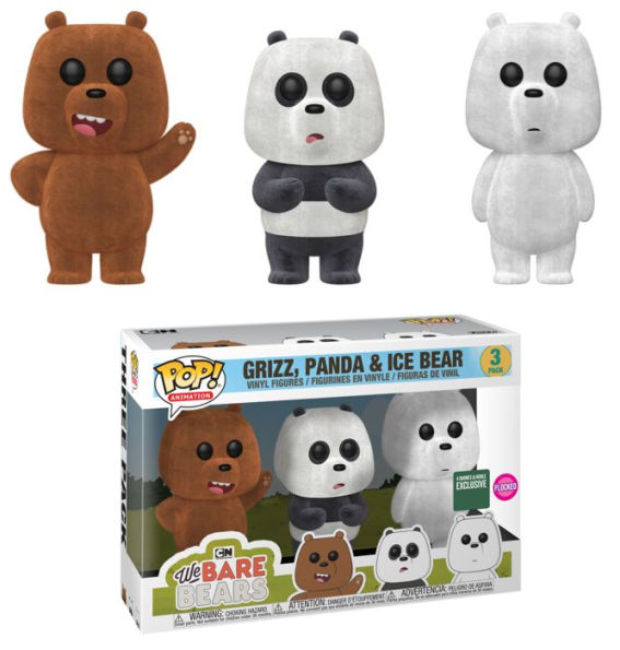 Grizz, Panda & Ice Bear (Flocked 3-Pack)