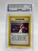 AGS Graded 2000 Pokemon Gym Hero Holo The Rocket's Trap 19/132 9.0