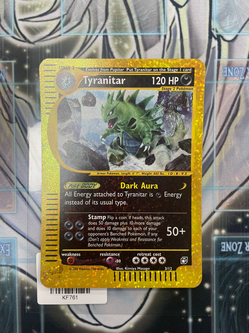 Pokemon Card - Tyranitar - 3/12 - Jumbo Box Topper Expedition Reverse Holo 2002