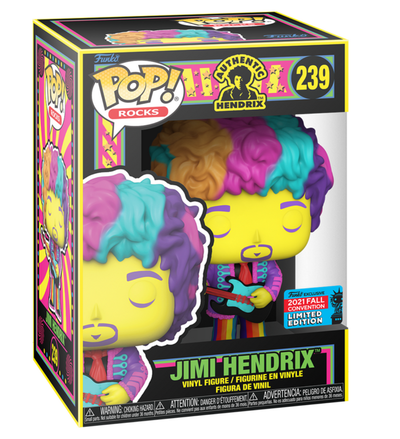 Jimi Hendrix Multicolor (Blacklight) Pop! Vinyl Figure