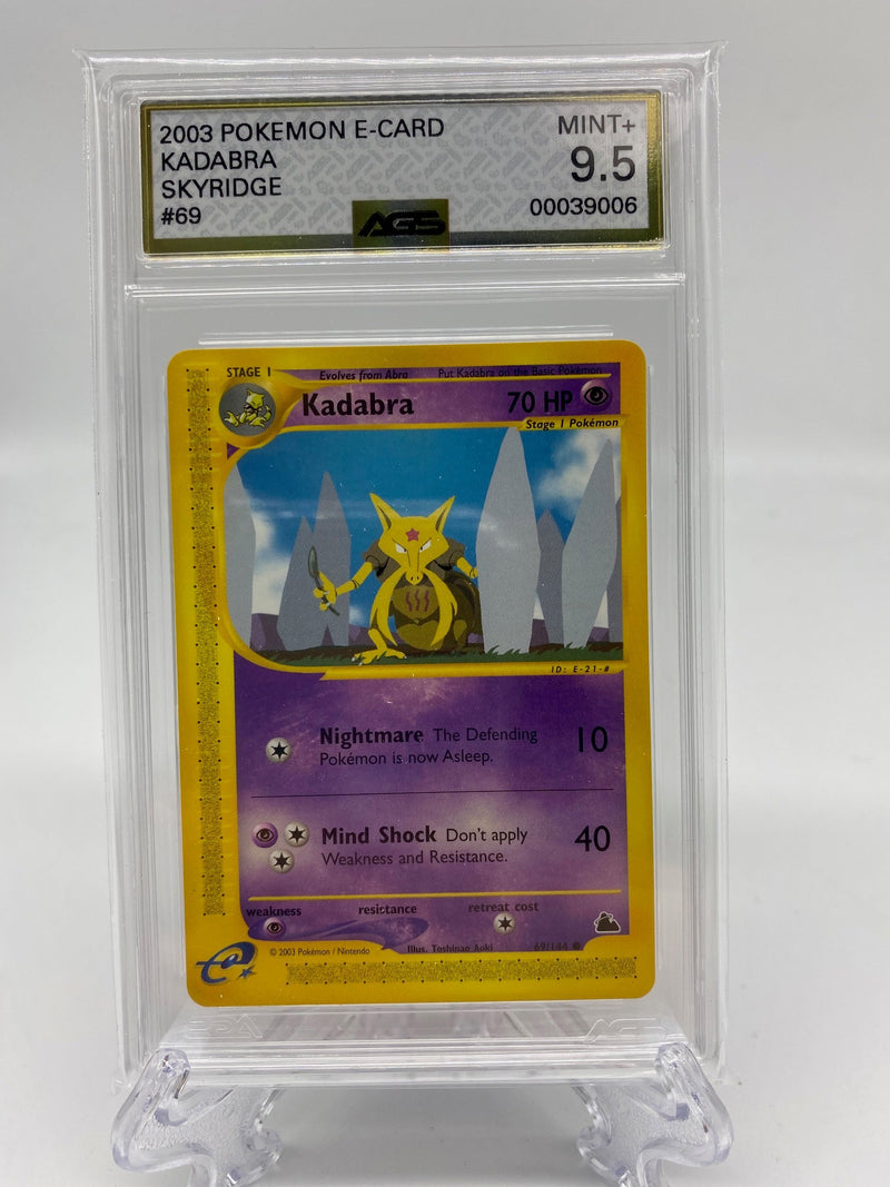 AGS Graded 2003 Pokemon E-Card Skyridge Kadabra 69/144 9.5