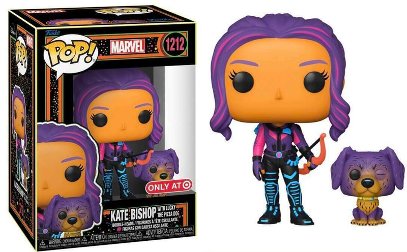 Kate Bishop with Lucky the Pizza Dog (Blacklight) Pop! Vinyl Figure
