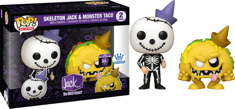 Skeleton Jack & Monster Taco 2 Pack Pop! Vinyl Figure