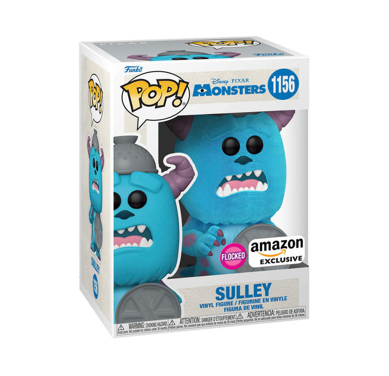 Sulley with Garbage Can Lid Shield (Flocked) Pop! Vinyl Figure