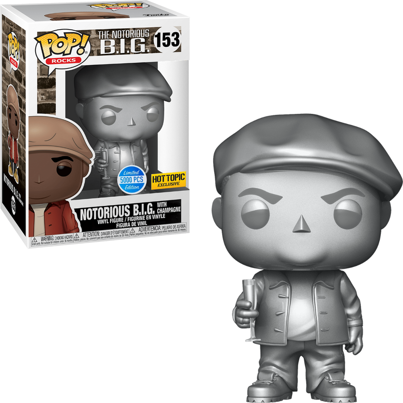 The Notorious B.I.G. with Champagne (Platinum) Pop Vinyl Figure