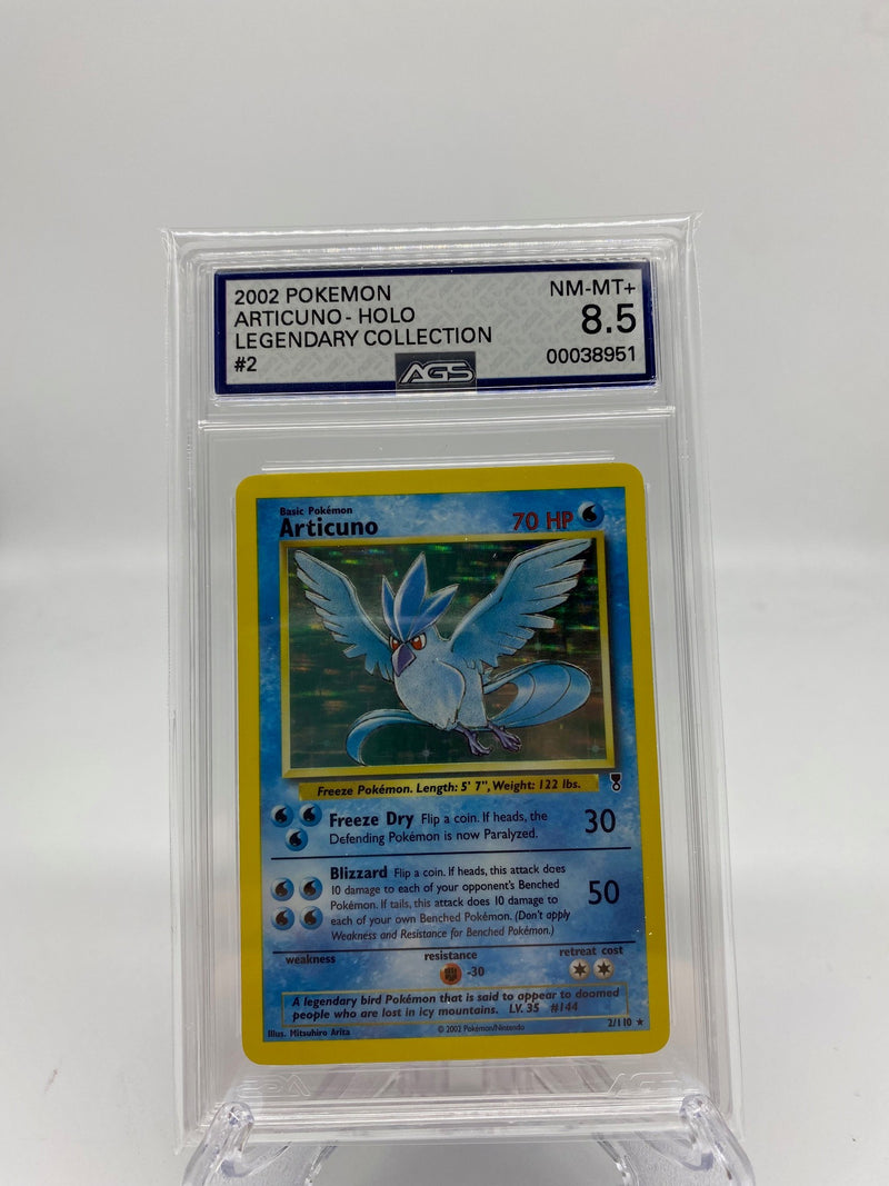 AGS Graded 2002 Pokemon Legendary Collection Holo Articuno 2/110 8.5