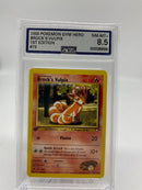 AGS Graded 2000 Pokémon Gym Hero Brock's Vulpix 1st Edition 73/132 8.5