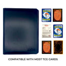 Totem World Black Stitched 9-Pocket Leatherette Zipper Binder