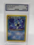 AGS Graded 2002 Pokemon Neo Destiny Dark Omastar 1st Edition 19/105 9.0
