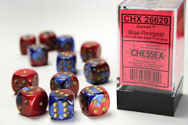 Chessex Gemini Blue-Red/ Gold 12-Die Set
