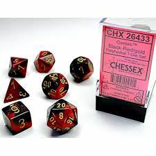 Chessex Gemini Black-Red/ Gold 7-Die Set