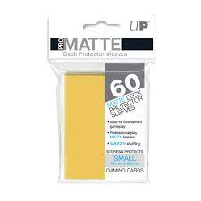 Ultra Pro 60 Matte Yellow Deck Protector Sleeves (Small)