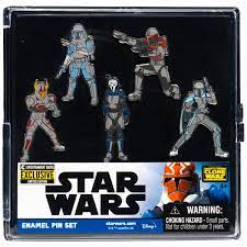 Star Wars: The Clone Wars Mandalorians Enamel Pin 5-Pack – Exclusive