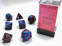 Chessex Gemini Black-Starlight / Red Polyhedral 7-Die Set