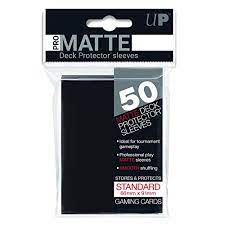 Ultra Pro 50 Matte Black Deck Protector Sleeves