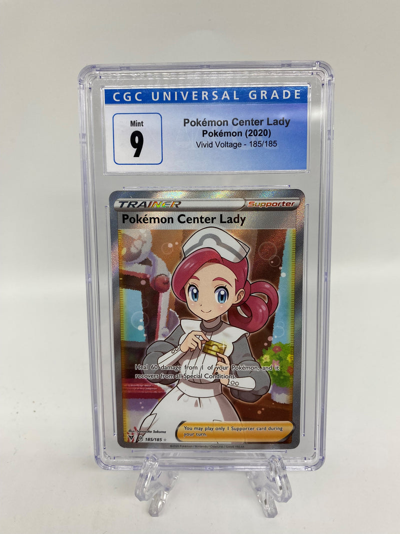 CGC Graded Pokémon Center Lady Full Art 9