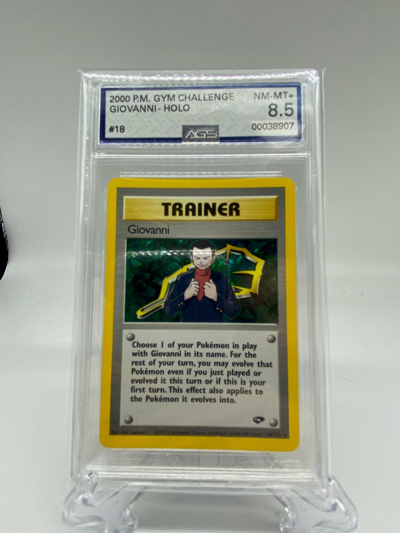 AGS Graded 2000 Pokémon Gym Challenge Holo Giovanni 18/132 8.5