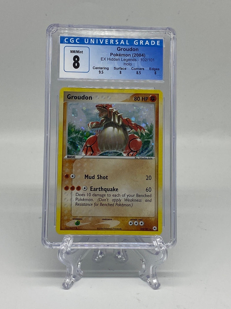 CGC Graded Pokémon Groudon 8