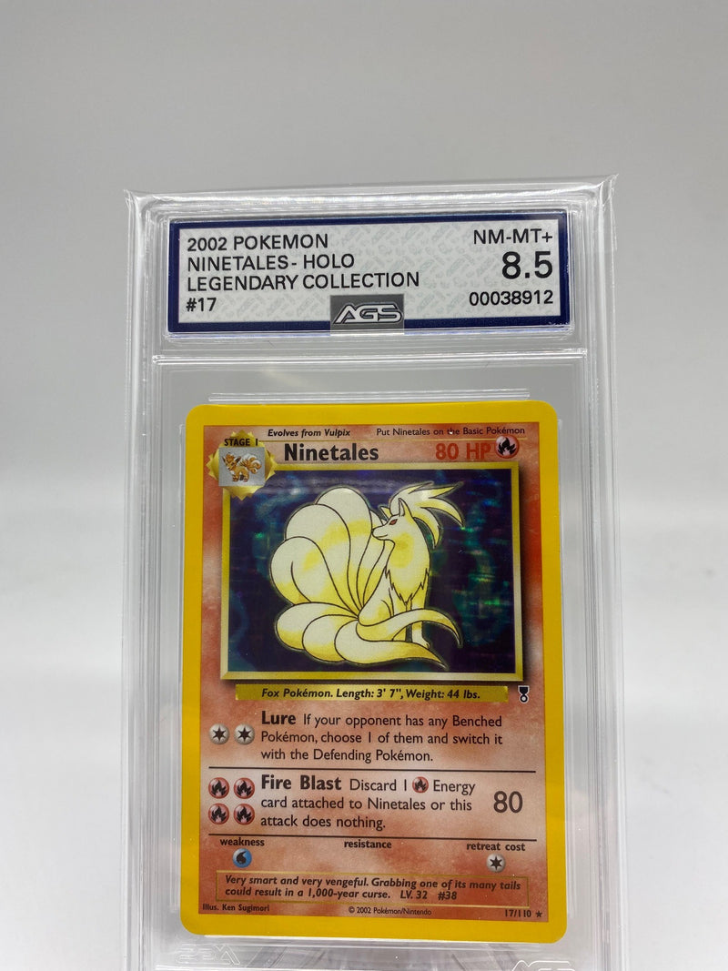 AGS Graded 2002 Pokémon Legendary Collection Holo Ninetales 17/110 8.5